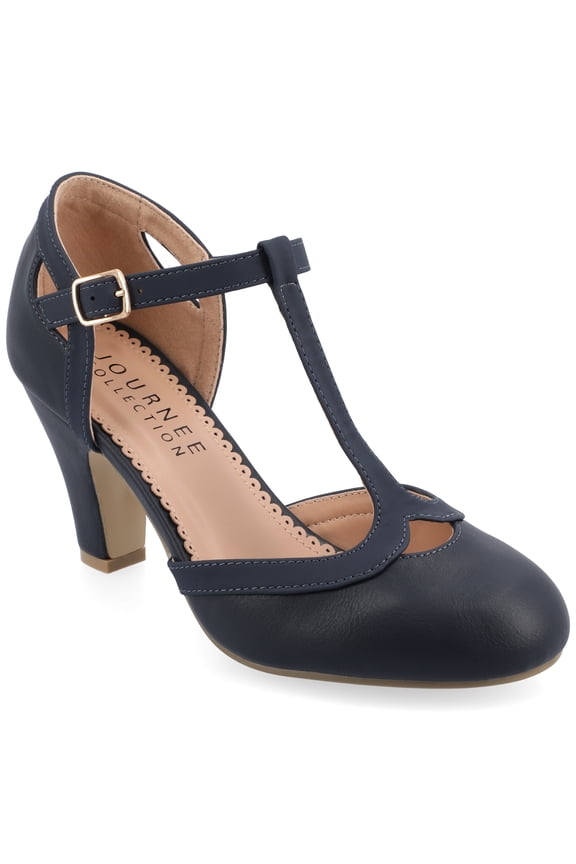 Womens Olina Round Toe High Block Heel Pumps, Widths Available