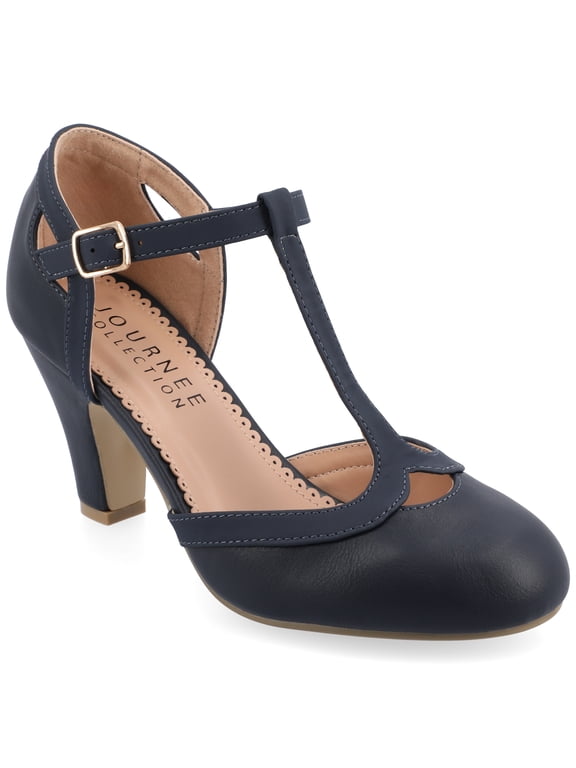 Womens Olina Round Toe High Block Heel Pumps, Widths Available