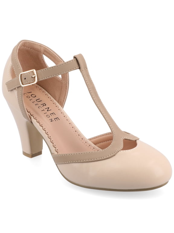 Womens Olina Round Toe High Block Heel Pumps, Widths Available