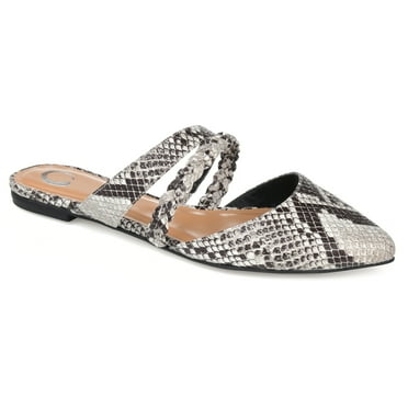 Journee Womens Olivea Slip On Almond Toe Mules Flats