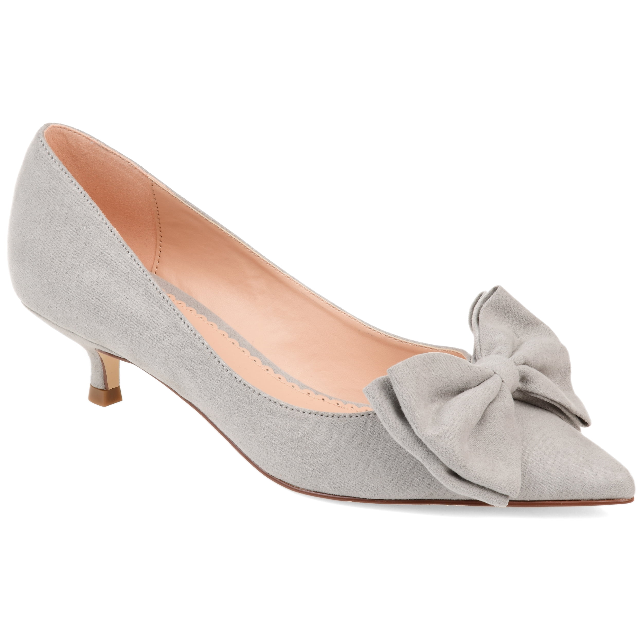 Journee Womens Orana Pointed Toe Kitten Heel Pumps, Widths Available
