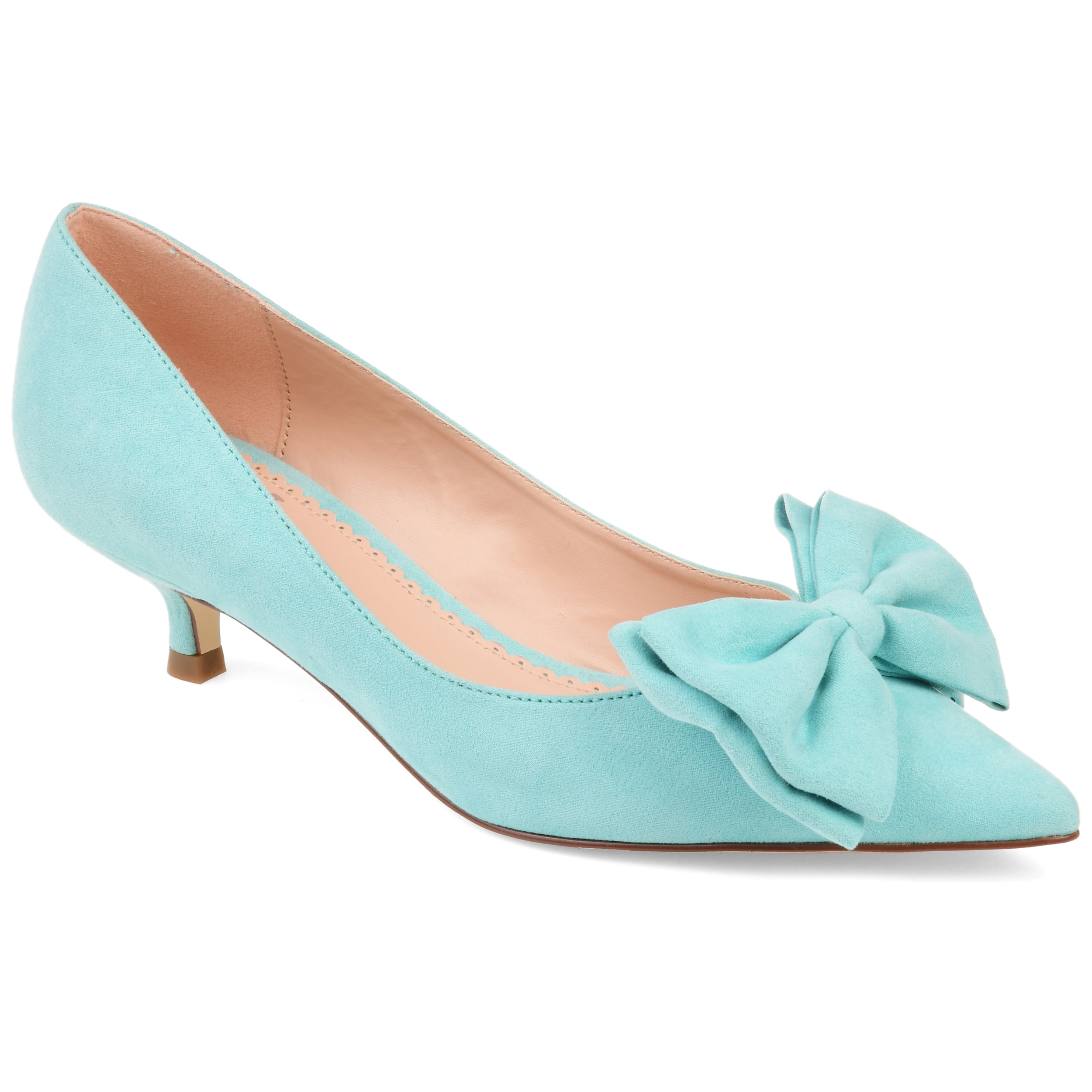 Journee Womens Orana Pointed Toe Kitten Heel Pumps, Widths Available