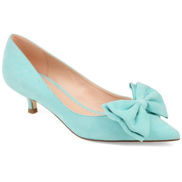 Journee Womens Orana Pointed Toe Kitten Heel Pumps, Widths Available