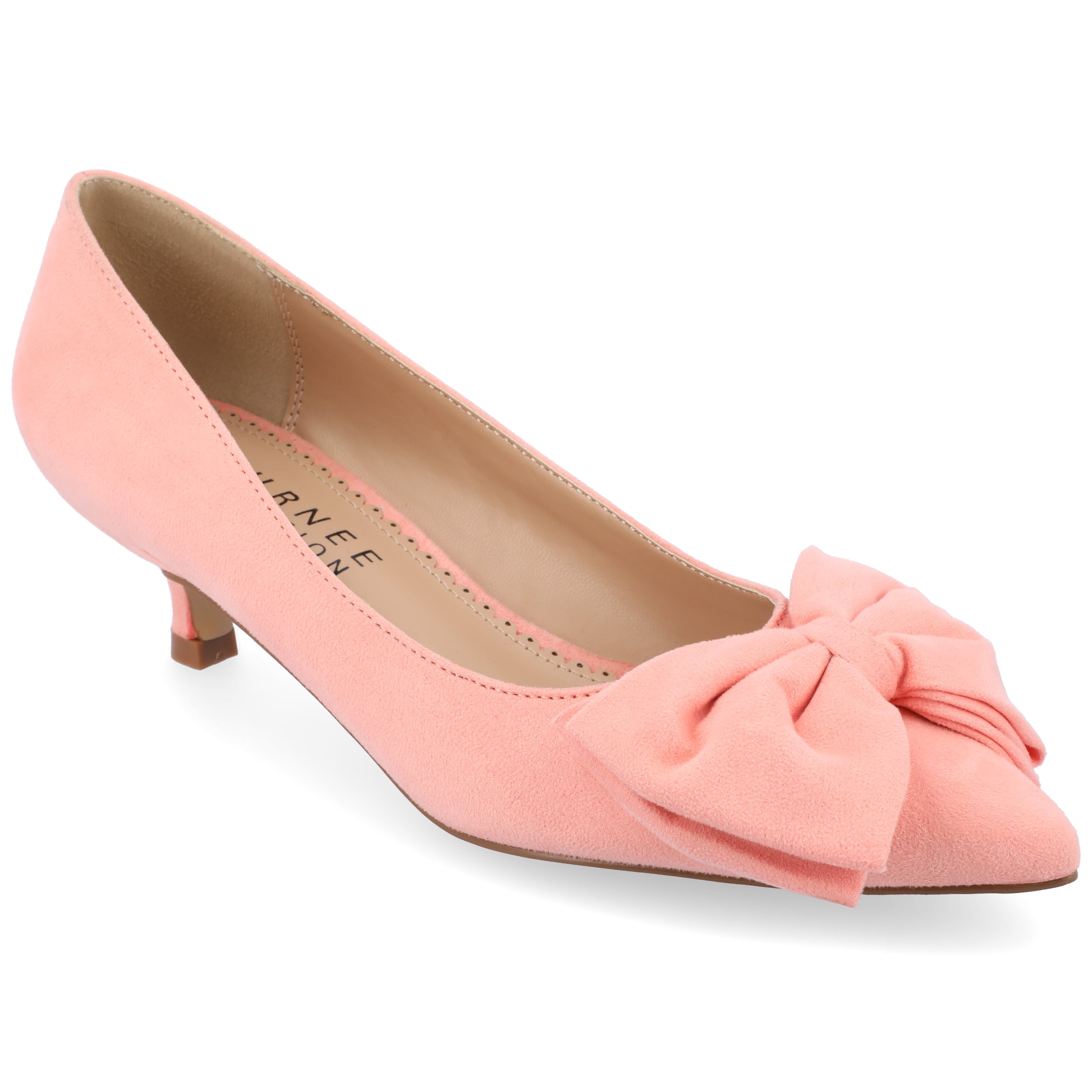 Journee Womens Orana Pointed Toe Kitten Heel Pumps, Widths Available