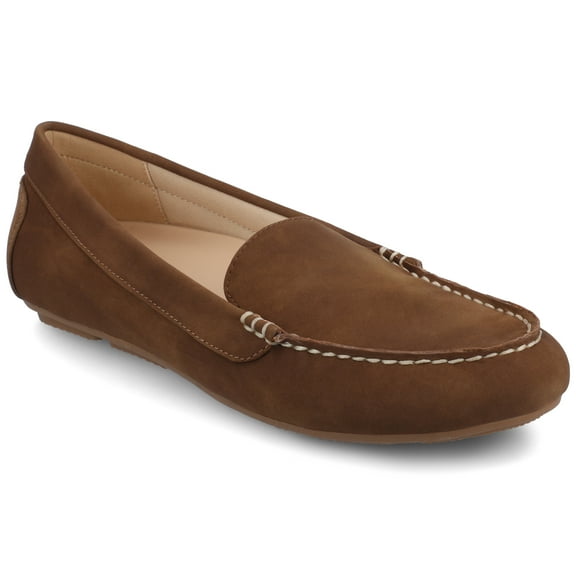 Journee Womens Oreta Light Weight Flexible Round Toe Comfort Driving Loafer, Widths Available