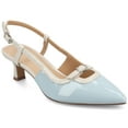 thumbnail image 1 of Journee Womens Padma Sling Back Pointed Toe Kitten Heel Pumps, Widths Available, 1 of 10