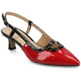 thumbnail image 1 of Journee Womens Padma Sling Back Pointed Toe Kitten Heel Pumps, Widths Available, 1 of 9