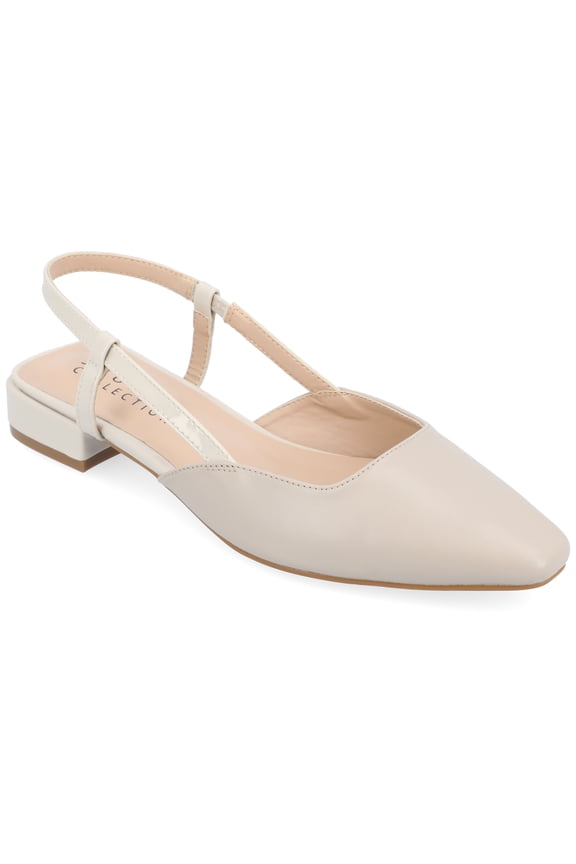 Womens Paislee Sling Back Block Heel Square Toe Flats