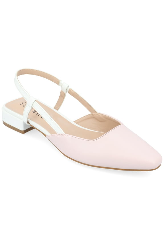 Womens Paislee Sling Back Block Heel Square Toe Flats