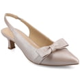 thumbnail image 1 of Journee Womens Paloma Sling Back Pointed Toe Kitten Heel Pumps, 1 of 10