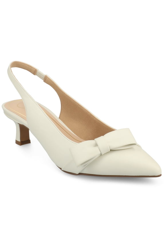 Womens Paloma Sling Back Pointed Toe Kitten Heel Pumps