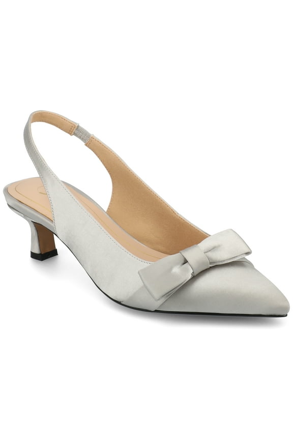 Womens Paloma Sling Back Pointed Toe Kitten Heel Pumps