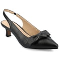 thumbnail image 1 of Journee Womens Paloma Sling Back Pointed Toe Kitten Heel Pumps, 1 of 10