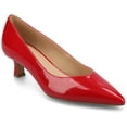 thumbnail image 1 of Journee Womens Pammie Slip On Pointed Toe Kitten Heel Pumps, Widths Available, 1 of 9