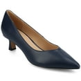 thumbnail image 1 of Journee Womens Pammie Slip On Pointed Toe Kitten Heel Pumps, Widths Available, 1 of 9