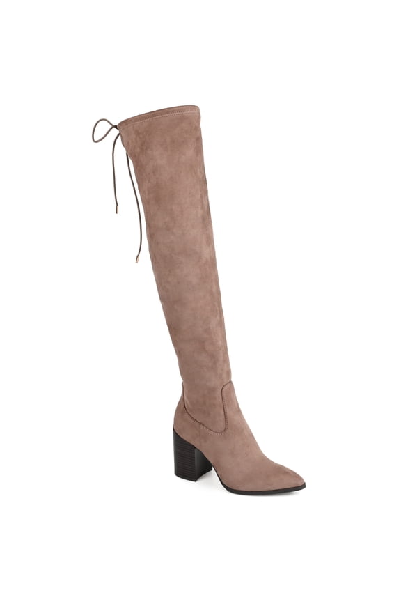 Womens Paras Tru Comfort Foam Extra Wide Calf Stacked Heel Over The Knee Boots