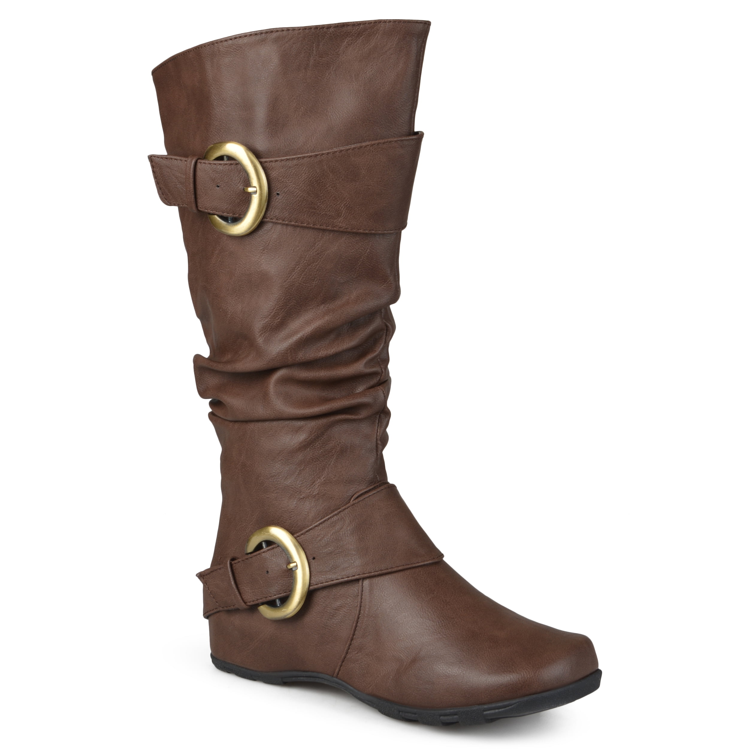 Journee Womens Paris Wide Calf Hidden Wedge Riding Boots