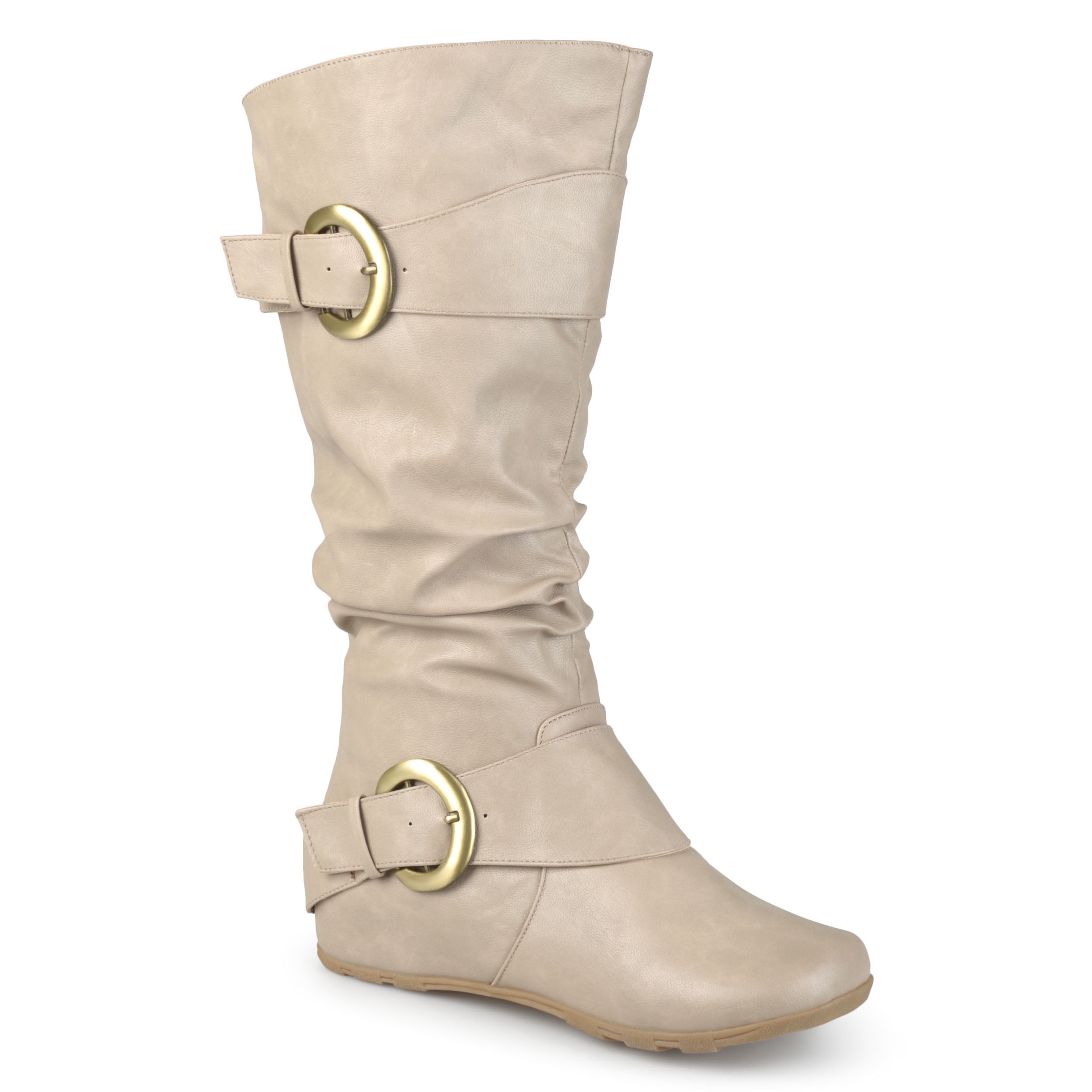 Journee Womens Paris Wide Calf Hidden Wedge Riding Boots