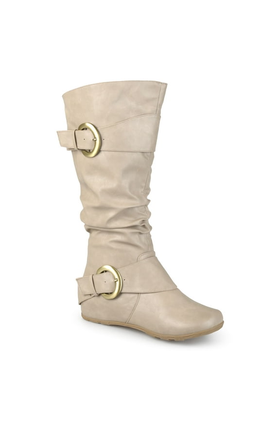 Womens Paris Wide Calf Hidden Wedge Riding Boots