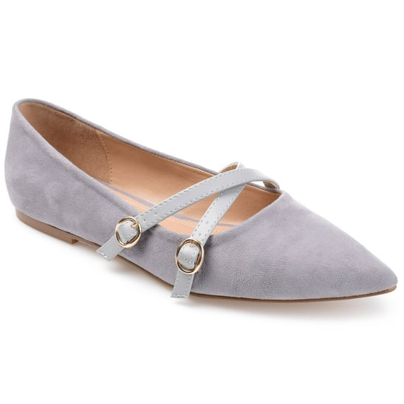 Journee Womens Patricia Slip On Pointed Toe Ballet Flats, Widths Available
