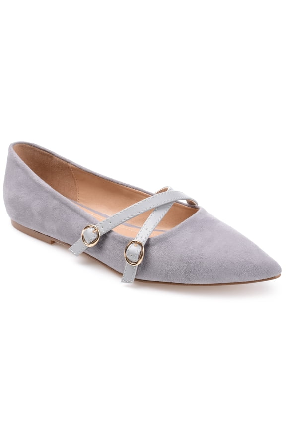 Womens Patricia Slip On Pointed Toe Ballet Flats, Widths Available