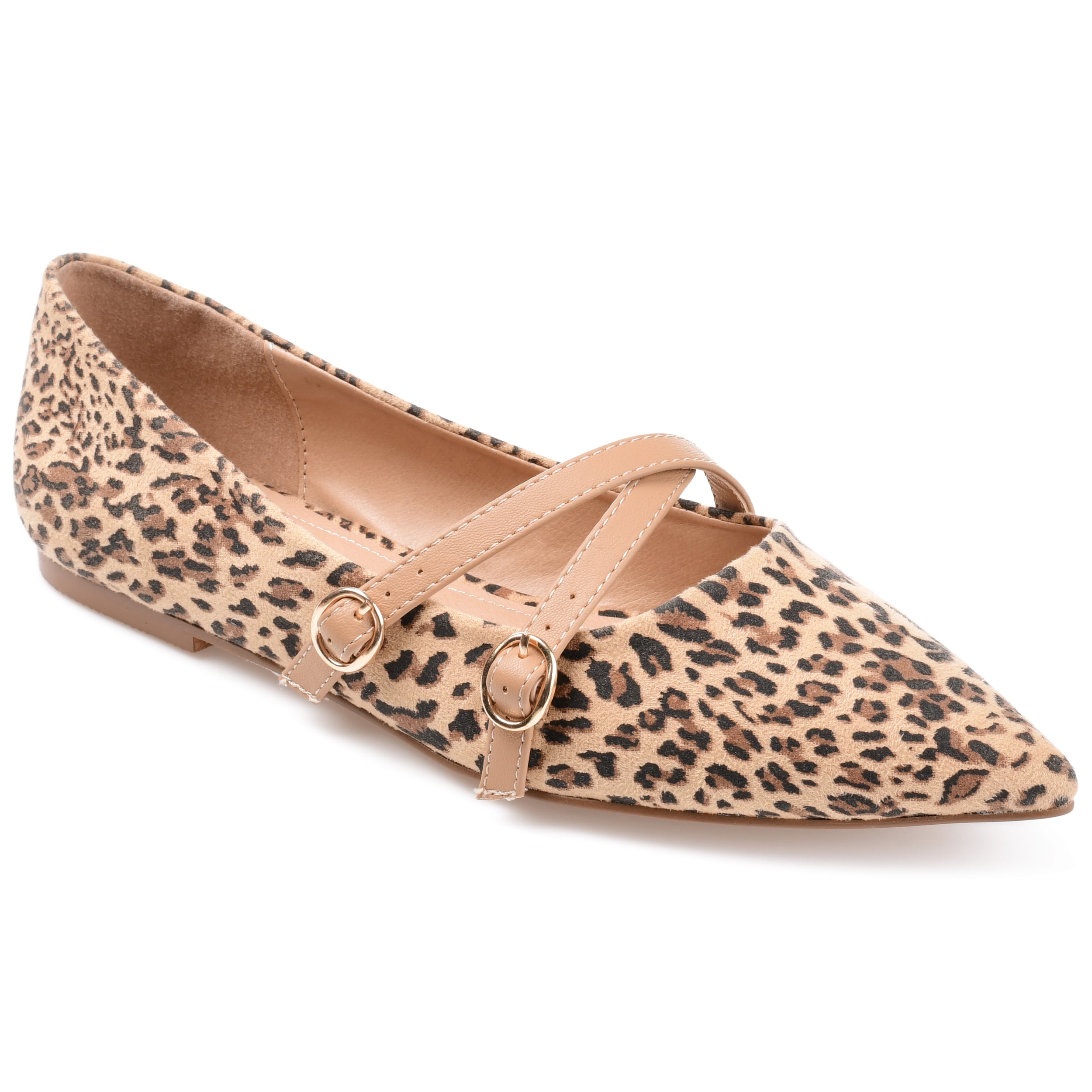 Journee Womens Patricia Slip On Pointed Toe Ballet Flats, Widths Available