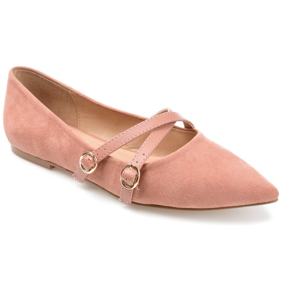 Journee Womens Patricia Slip On Pointed Toe Ballet Flats, Widths Available