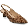 thumbnail image 1 of Journee Womens Paulina Kitten Heel Sling Back Pointed Toe Pumps, Widths Available, 1 of 9