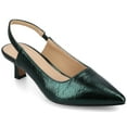 thumbnail image 1 of Journee Womens Paulina Kitten Heel Sling Back Pointed Toe Pumps, Widths Available, 1 of 9