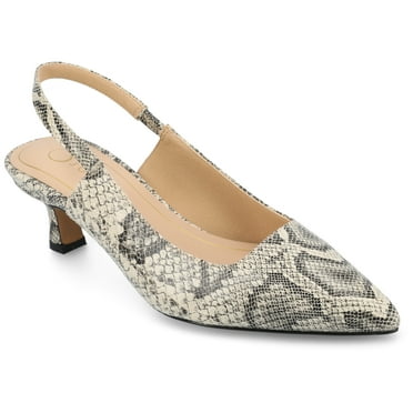 Journee Womens Paulina Kitten Heel Sling Back Pointed Toe Pumps, Widths Available