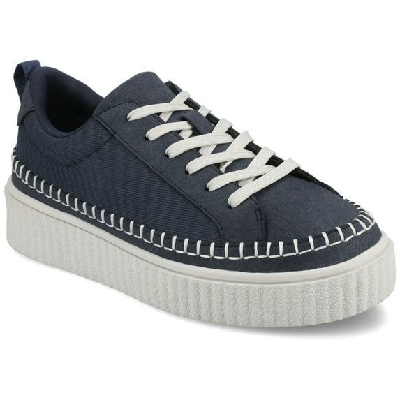 Journee Womens Pazey Platform Lace Up Casual Sneakers