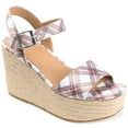 thumbnail image 1 of Journee Womens Pearrl Wedge Heel Espadrille Sandals, 1 of 9