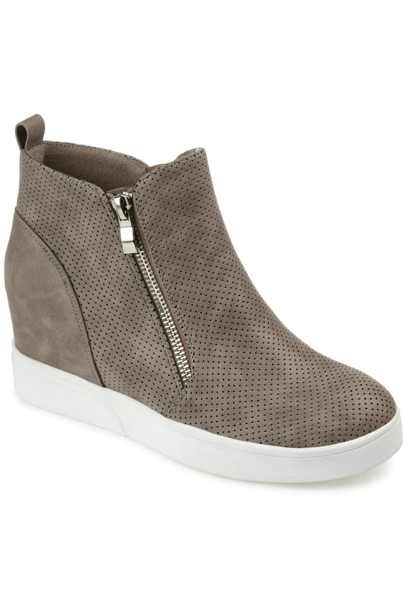 Womens Pennelope Round Toe Double Zip Wedge Sneakers, Widths Available