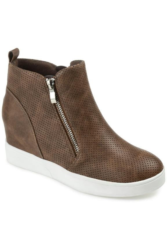 Womens Pennelope Round Toe Double Zip Wedge Sneakers, Widths Available
