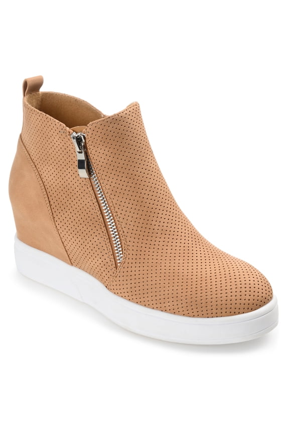 Womens Pennelope Round Toe Double Zip Wedge Sneakers, Widths Available