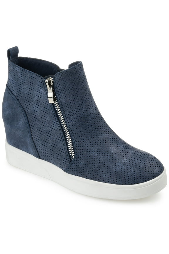 Womens Pennelope Round Toe Double Zip Wedge Sneakers, Widths Available
