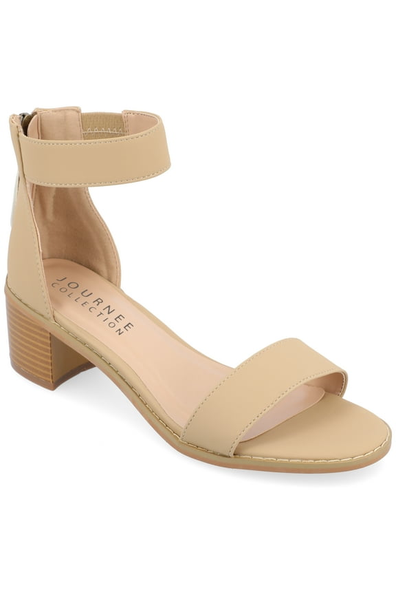 Womens Percy Low Stacked Heel Back Heel Zip Dress Sandals