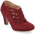 thumbnail image 1 of Journee Womens Piper Inside Zip Block Heel Booties, Widths Available, 1 of 10