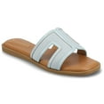 thumbnail image 1 of Journee Womens Primah "H" Band Slip On Flat Sandals, 1 of 9
