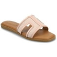 thumbnail image 1 of Journee Womens Primah "H" Band Slip On Flat Sandals, 1 of 9