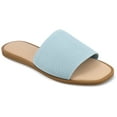 thumbnail image 1 of Journee Womens Prisilla Linen Slip On Flat Sandals, Widths Available, 1 of 10