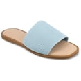 thumbnail image 1 of Journee Womens Prisilla Linen Slip-on Flat Sandals, Widths Available, 1 of 9