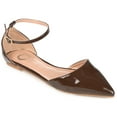 thumbnail image 1 of Journee Womens Reba Buckle Pointed Toe Ballet Flats, Widths Available, 1 of 10