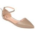 thumbnail image 1 of Journee Womens Reba Buckle Pointed Toe Ballet Flats, Widths Available, 1 of 10