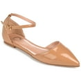 thumbnail image 1 of Journee Womens Reba Buckle Pointed Toe Ballet Flats, Widths Available, 1 of 10