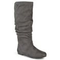 thumbnail image 1 of Journee Womens Rebecca-02 Wide Calf Round Toe Riding Boots, 1 of 10
