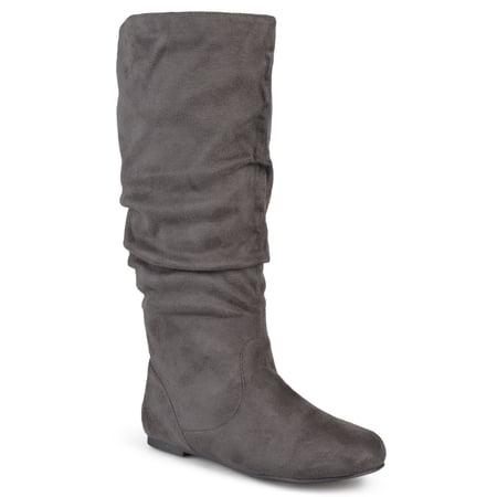 Journee Womens Rebecca-02 Wide Calf Round Toe Riding Boots