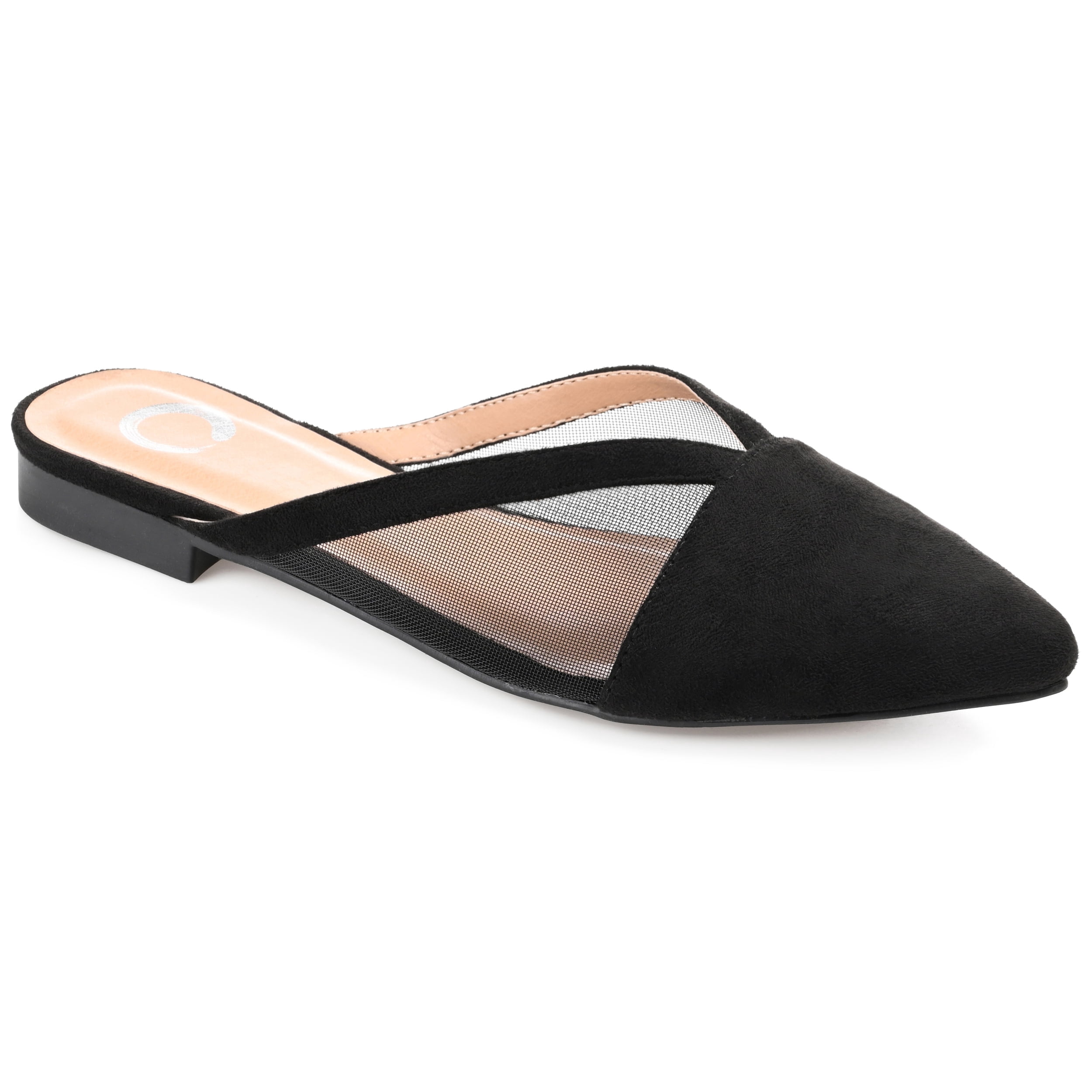 Journee Womens Reeo Slip On Pointed Toe Mules Flats