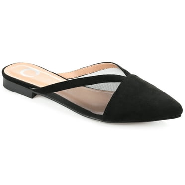 Journee Womens Reeo Slip On Pointed Toe Mules Flats