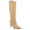 thumbnail image 1 of Journee Womens Rehela Tru Comfort Foam Wide Width Wide Calf Pull On Stiletto Heel Boots, 1 of 9